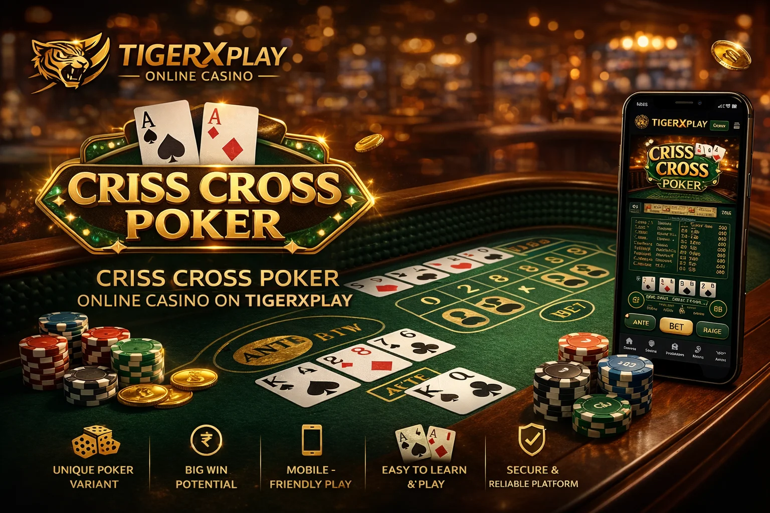 Criss Cross Poker Online Casino On TigerXplay