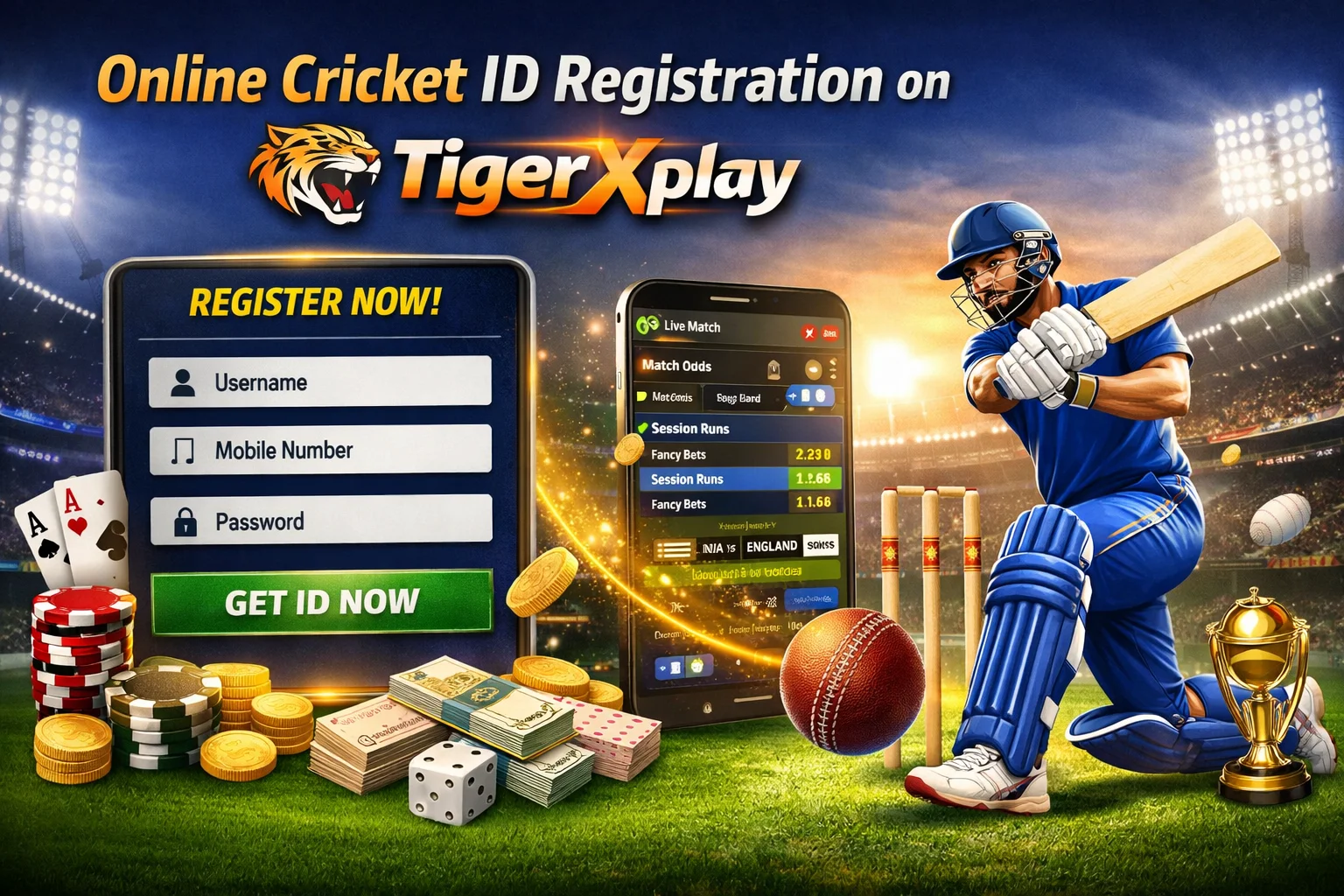 Online Cricket ID Registration on TigerXplay