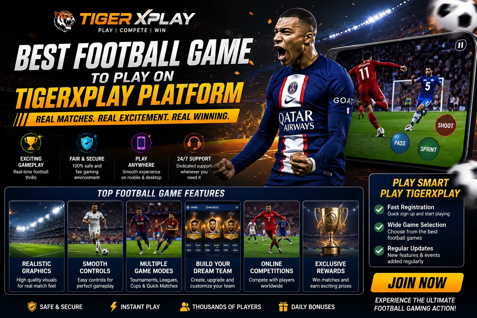 Best Football Game To Play On TigerXplay Platform