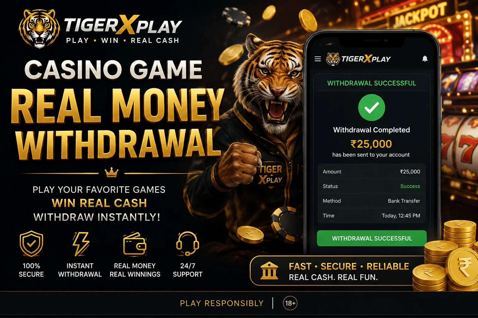 Casino Game Real Money Withdrawal: TigerXplay