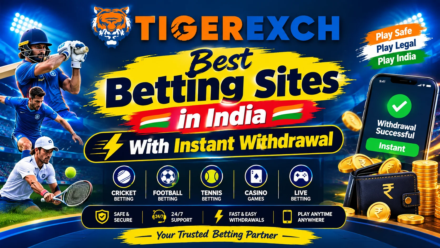 Best betting sites in India with instant withdrawal