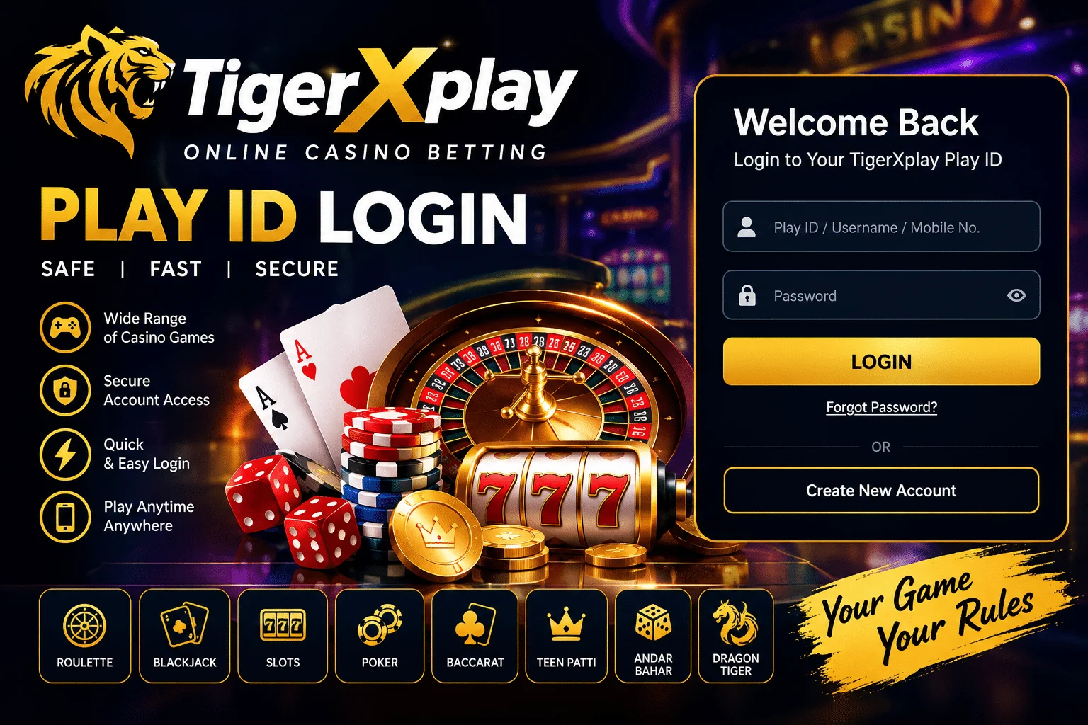 Online Casino Betting Play ID Login TigerXplay