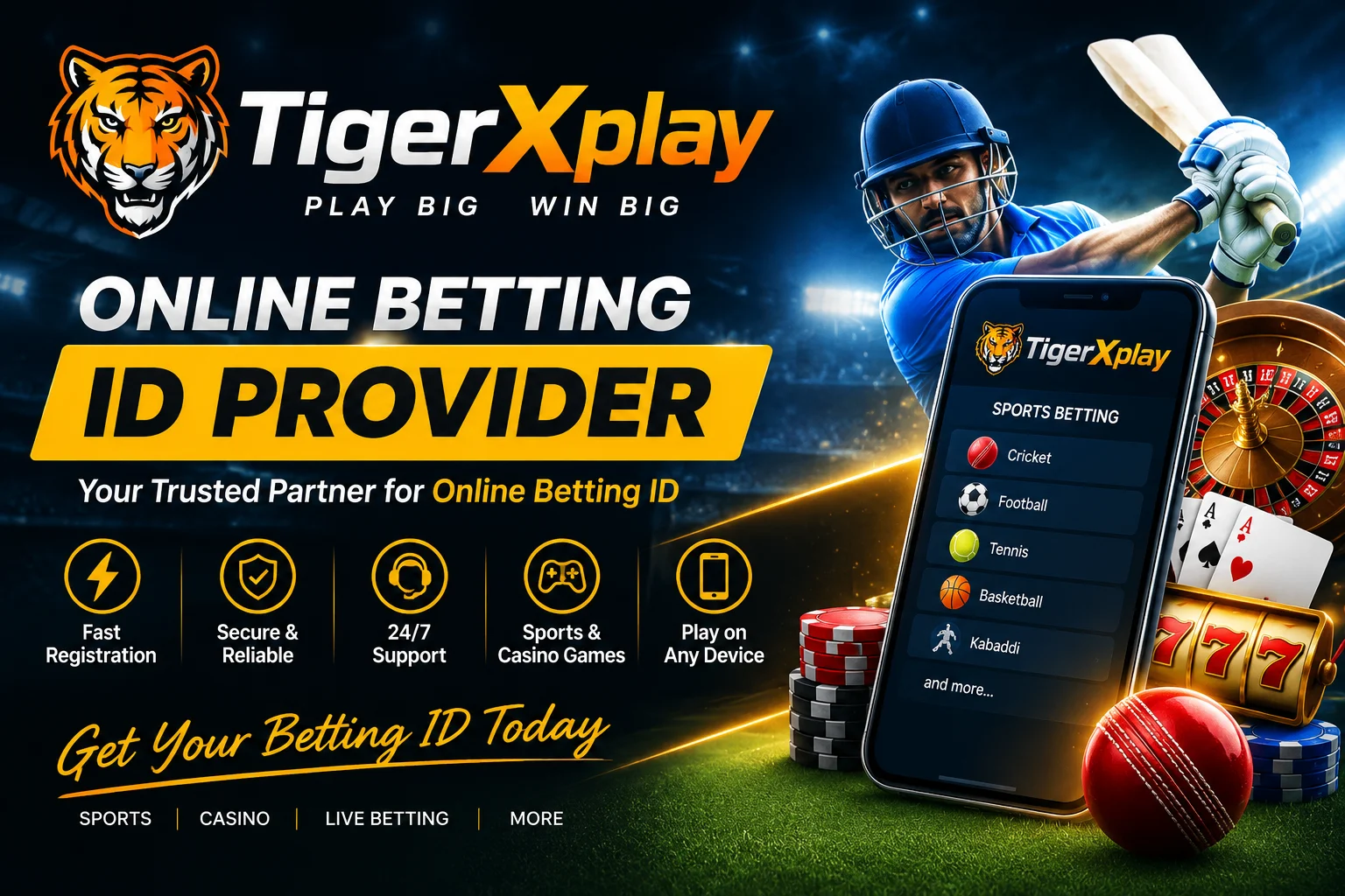 TigerXplay Online Betting ID Provider