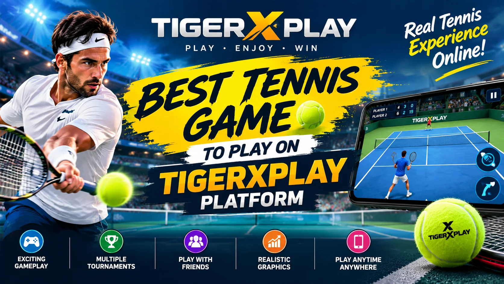 Best Tennis Game To Play On TigerXplay Platform